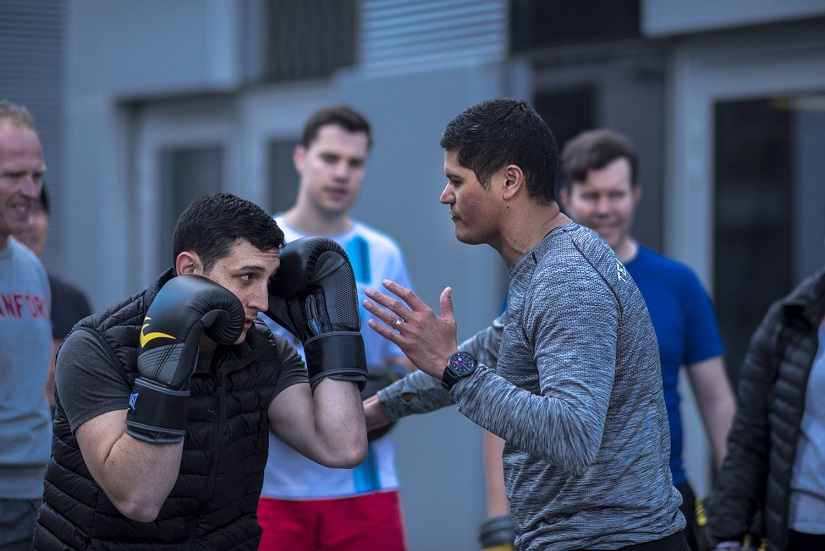 Boxing training - Powerful punches and dynamic movements in the ring